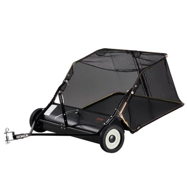 VEVOR Tow-Behind Lawn Sweeper 42-inch 12 cu ft Leaf Collector with Adjustable Height