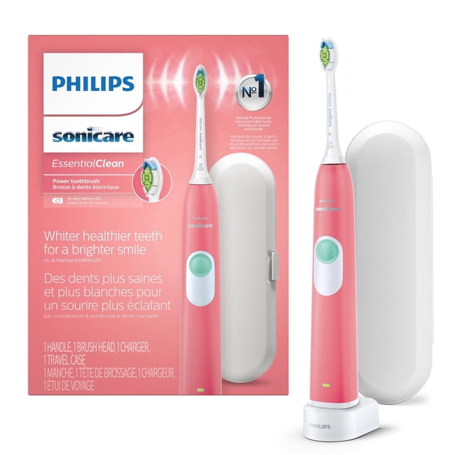 Philips Sonicare EssentialClean, Rechargeable Electric Toothbrush, Pink, HX6231