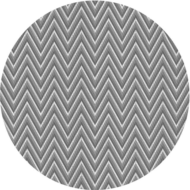 Ahgly Company Tapis de Zone Rond d'Intérieur Lavable à la Machine, Style Transitionnel, Gris Argenté, 6 Pieds Rond