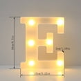 thumbnail image 2 of Vaidha Alphabet LED Letter Lights Light Up White Plastic Letters Standing Hanging A-M &, 2 of 2