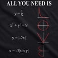 thumbnail image 2 of Womens All You Need Is Love Equation T Shirt Funny Nerdy Math Tee (Black) - XL, 2 of 4