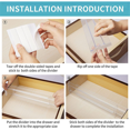 thumbnail image 3 of 8PCS Drawer Dividers Organizer Adjustable Cabinet Storage Clothes Organizer Drawers Separators Kitchen Drawer Organizer, 3 of 7