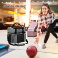 thumbnail image 4 of yingyy Bowling Ball Bag Compartment Padded Portable Adjustable Strap Bowl Storage Tote Foldable Phones Carrier Organizer, 4 of 6