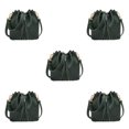 thumbnail image 1 of Maytalsory Chic Small Shopping Bucket Shoulder Bag Drawstring Purse Handbag Blue Green 22x11x19CM 5Set, 1 of 6