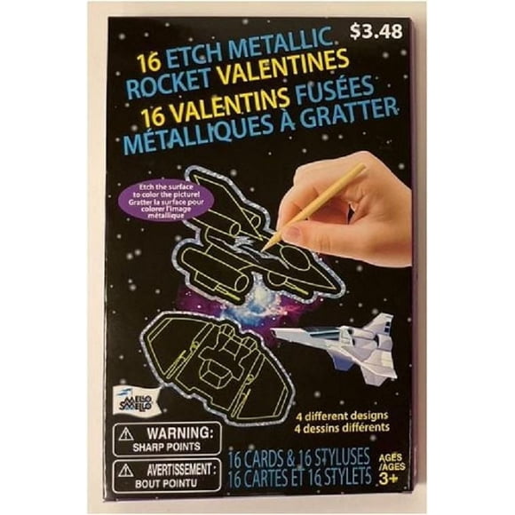 Mello Smello 16CT Valentins Fusées Métalliques À Gratter