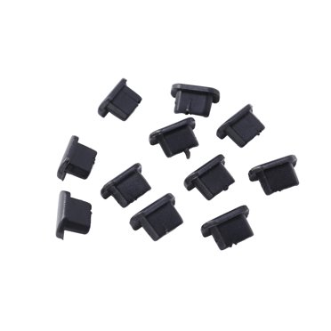 10 Pcs Bouchon Anti-Poussière Port de Charge pour Téléphone Mobile pour iPhone 7/8 7 Plus/8Plus (Noir)