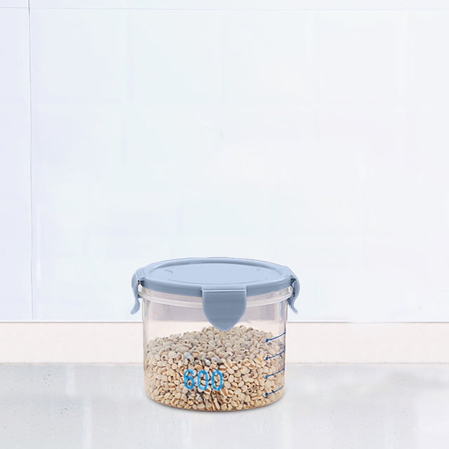 With Graduated Round Storage Jars Sealing Jars Plastic Kitchen With Lids Snack Jars Grains Storage Jars Storage Jars Yoghurt Cheese Cake Jars