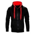 thumbnail image 4 of Sentmoon Men's Fashion Hoodies & Sweatshirts Oversized Drawstring Men's Sweatshirt Long Sleeve Color Block Loose with Pockets Stretchy Men Fall Clothes Winter Casual for City Sightseeing XXXL, 4 of 5