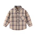 thumbnail image 1 of Tranfacy Chemises à Carreaux à Boutons pour Enfants à Manches Longues Col Rabattu Manteau d'Automne et Couche de Base, 1 of 3