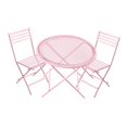 thumbnail image 2 of HILABEE Dollhouse Miniature Table & Chairs Set Metal 1:12 Scale Coffee/Tea Furniture Pink, 2 of 7