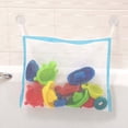thumbnail image 3 of Mesh Bath Toy Organizer Wall Mounted Storage Pouch with Suction Cups for Kids Toddlers Large Capacity Quick Drying Net Bag, 3 of 3