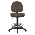 thumbnail image 3 of Sculptured Seat and Back Drafting Chair in Dillon Brown Fabric Graphite, 3 of 5