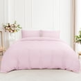 thumbnail image 2 of PiccoCasa 3 Pieces Microfiber Soft Breathable Duvet Cover Set Light Pink Queen, 2 of 7