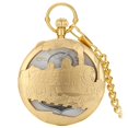 thumbnail image 2 of Pocket Watch, Musical Movement Unique Smooth with Chain Antique, for Birthday Gifts Fathers Day Men'. , Train, 2 of 7