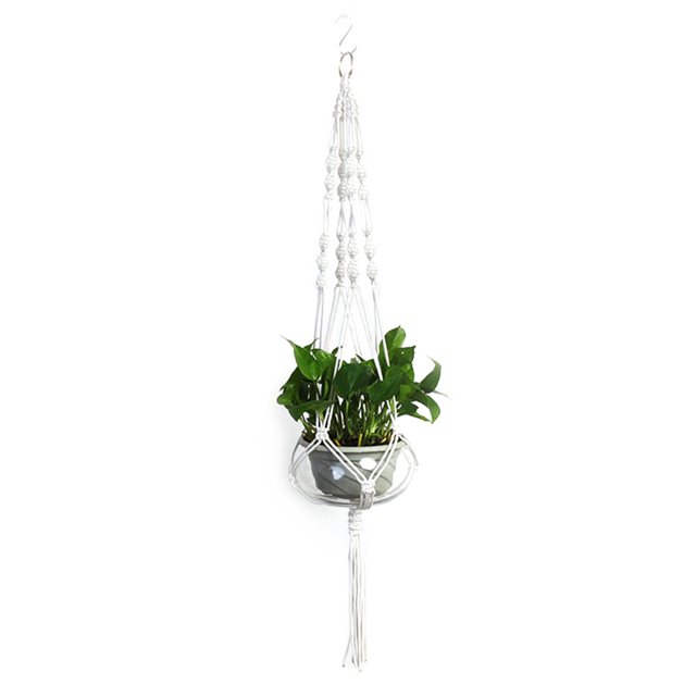 Suspensions de Plantes Pot de Fleurs Coloré Filet Tissé à la Main Support Suspendu Décoration Maison