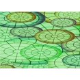 thumbnail image 1 of Ahgly Tapis Rectangulaire Lavable en Machine Vert Transitionnel, 2 Pieds x 5 Pieds, 1 of 7