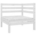 thumbnail image 2 of vidaXL Garden Corner Sofas 2 pcs White Solid Pinewood, 2 of 5