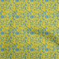thumbnail image 1 of oneOone Georgette Viscose Yellow Fabric Abstracts Sewing Material Print Fabric By The Yard 42 Inch Wide, 1 of 5