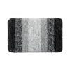 Lksixu Ombre Bathroom Rugs, 16"x24" Soft Microfiber Shaggy Floor Mats with Non-Slip Rubber Backing, Super Absorbent Plush Shower Rugs Machine Washable Bath Carpet for Living Room, Kitchen, Bathtub