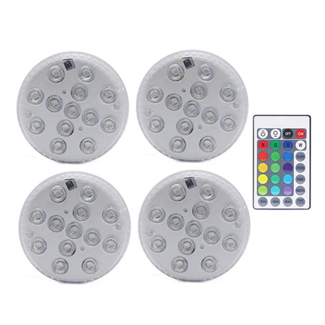13 LED RGB Submersible Light With Magnet And Suction Cup Swimming Pool Light Underwater Tea Night Light For Pond ,Easy to Install