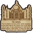thumbnail image 1 of Printtoo Aimant de Réfrigérateur en Bois Gravé Taj Mahal Souvenir Cadeau Objets de Collection, 1 of 1