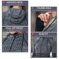 thumbnail image 4 of Veste de Survêtement à Fermeture Éclair Complète pour Femmes, à Capuche, Raglan, Manches Longues, Trous pour les Pouces, Légère, Ajustée, Course, Entraînement, Sport, Chandail en Molleton, Gym, Vêtements d'Entraînement, 4 of 8