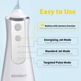thumbnail image 2 of GENKENT Hydropulseur pour Dents, Hydropulseur Dentaire Sans Fil 3 Modes 5 Embouts Rechargeable, Blanc, 2 of 8
