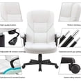 thumbnail image 2 of Homall Faux Leather High-Back Executive Office Chair with Lumbar Support,White, 2 of 7