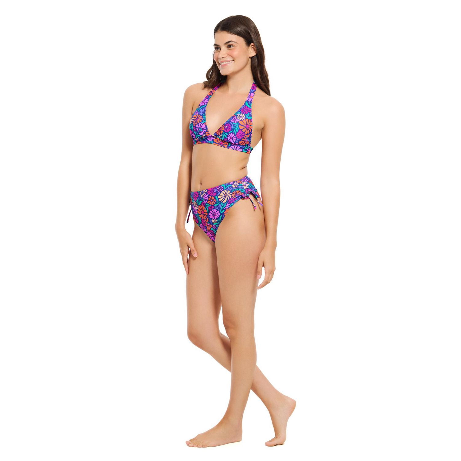 Summer Flirtt Women's High Waist Leg Side Tie Bikini Swim Bottom Swimwear