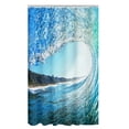 thumbnail image 4 of Mainstays Surfs up Waterproof PEVA Shower Curtain, 70" x 72", Blue, 4 of 5