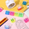 thumbnail image 4 of 12pc Covered Pencil Sharpener Double Hole Handheld Pencil Sharpener Standard Pencil And Extra Large Pencil Manual For Children Adults Students School Home Crafts for Adults Craft Table Foldable Crafts, 4 of 6