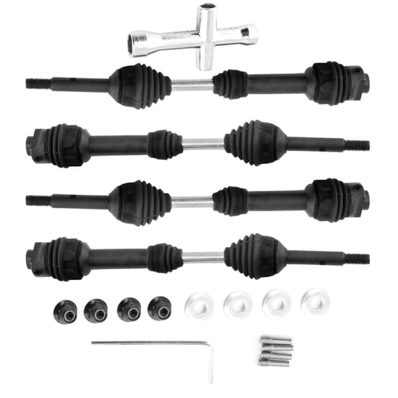 CNKOO Kits d'Arbres de Transmission avant et Arrière pour Voiture RC 1/10 Pcs de Mise à Niveau pour TRAXXAS Hoss/Rustler/Slash/Stampede 4X4 2wd 1/10