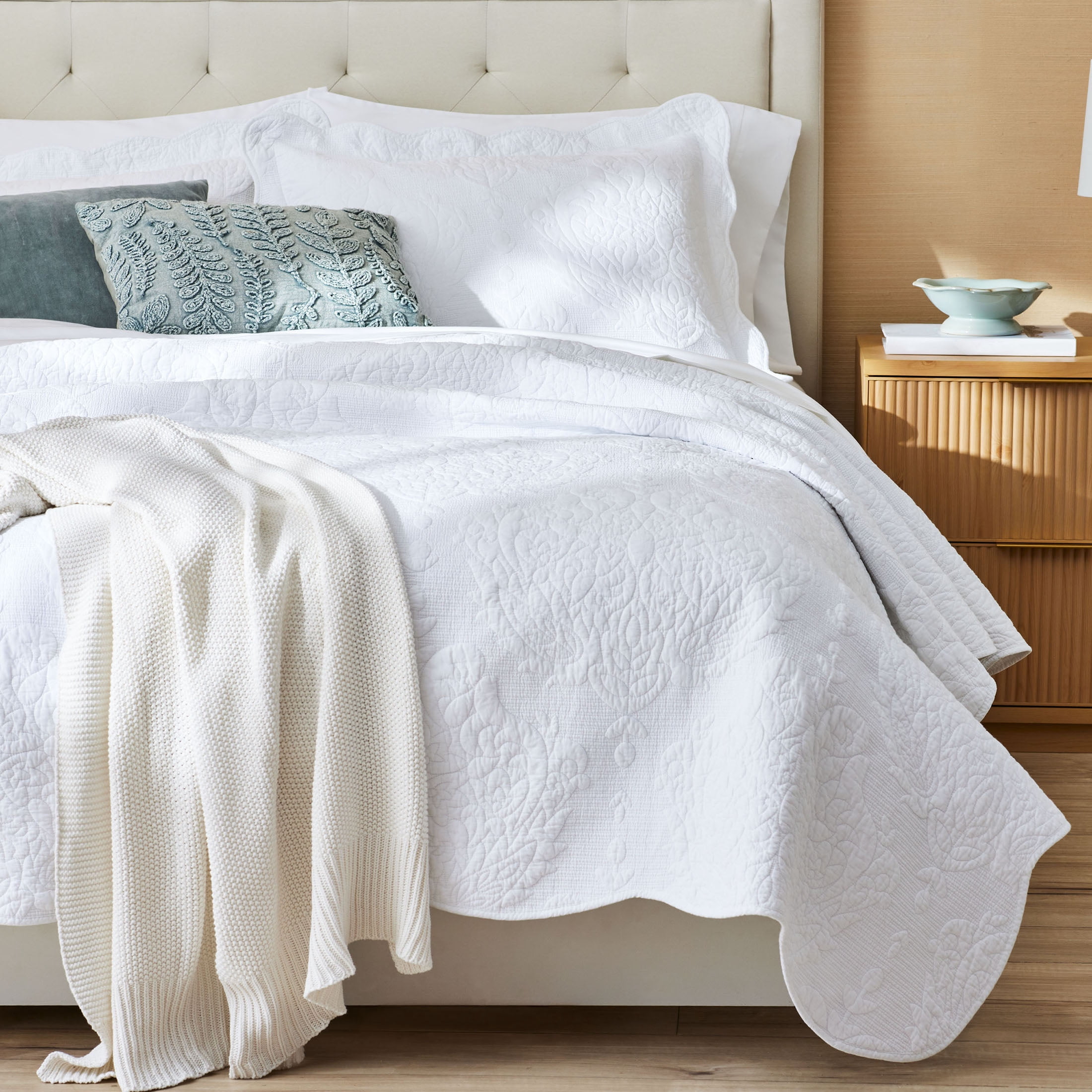 Couette en coton à motif cachemire brodé Better Homes & Gardens avec bordure festonnée (couette assortie vendue séparément)