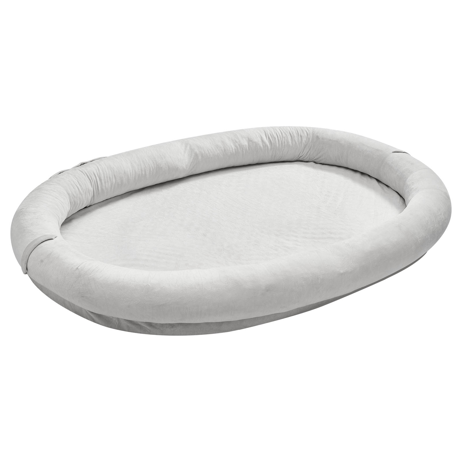 KFFKFF Human Dog Bed, 70.08 x 47.24 x 9.45 inch Orthopedic Memory Foam Human Sized Dog Bed, Humans Pet Beds with Side Pocket, Handle & Zipper, Gray