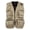 Beige, variant on Mens Vest Jacket Mens Gilet Waistcoat Multi Pocket Fishing Hunting Hiking Vest Waistcoat Jacket