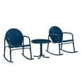 thumbnail image 1 of Afuera Living 3-Piece Metal Outdoor Rocking Chair Set in Navy Gloss, 1 of 13