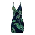 thumbnail image 3 of Kcodviy 2025 Printemps et Été Robes Perlées Grande Taille pour Femmes Nouvelle Robe à Col en V Multicolore en Soie Robe à Col en V Imprimée en Dentelle Enveloppée Courte Robes Formelles Grande Taille Robe Femme, 3 of 4