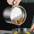 thumbnail image 3 of Oleegame 1PC Blue Juice Grease Container Kitchen Used Cooking Oil Storage Can Grease With Fine Mesh Strainer Lid For Fat Hot Frying Oil, 3 of 8