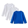 thumbnail image 1 of ZACPNCV Chandails Molletonnés à Col Rond pour Filles 3 Pcs, Chandails à Manches Longues pour Enfants, Hauts, Chandail d'Automne, Blanc, 10-11 Ans, 1 of 8