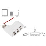 Multi Port Hub Usb Hub Abs Usb Hubs Ports Usb 2.0 Mini Rotate Splitter Adapter Hub For Pc Notebook Laptop Black