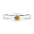 thumbnail image 1 of 925 Sterling Silver Simulated Citrine Birthstone Ring For Pre-Teen Girls Size 5, 1 of 4