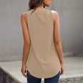 thumbnail image 4 of Mode Femme Ample Couleur Unie Décontractée Sans Manches T-shirt Col en V Blouse, 4 of 9