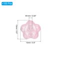thumbnail image 2 of Uxcell Random Glass Flower Beads Transparent Floral Bead Hibiscus Beads Light Pink, 2 of 6