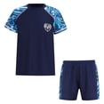 thumbnail image 1 of Sxiwei Kids Boys Two Pieces Rash Guard Swimsuit Short Sleeve Shirt Top with Shorts Sets Navy Blue XXL, 1 of 7