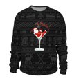 thumbnail image 3 of WILLBEST Mignon Zip Ups Hommes Automne et Hiver Décontracté Tendance Noël Imprimé Chandail à Capuchon à Col Rond, 3 of 3