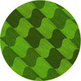 thumbnail image 1 of Ahgly Tapis Rond Lavable en Machine Intérieur Transitionnel Vert Émeraude Profond, 7 Pieds Rond, 1 of 7