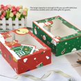 thumbnail image 4 of destyer 12pcs Christmas Pattern Packaging Boxes Bakery Cookie Goods Packing Boxes Cupcake Christmas Gift Boxes Colorful Boxes with Window for Christmas Cookies Snack, 4 of 8