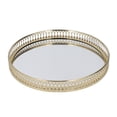 thumbnail image 1 of Plateau Miroir, Plateau de Rangement Rond Grand Métal Poli pour Bureau, 1 of 8