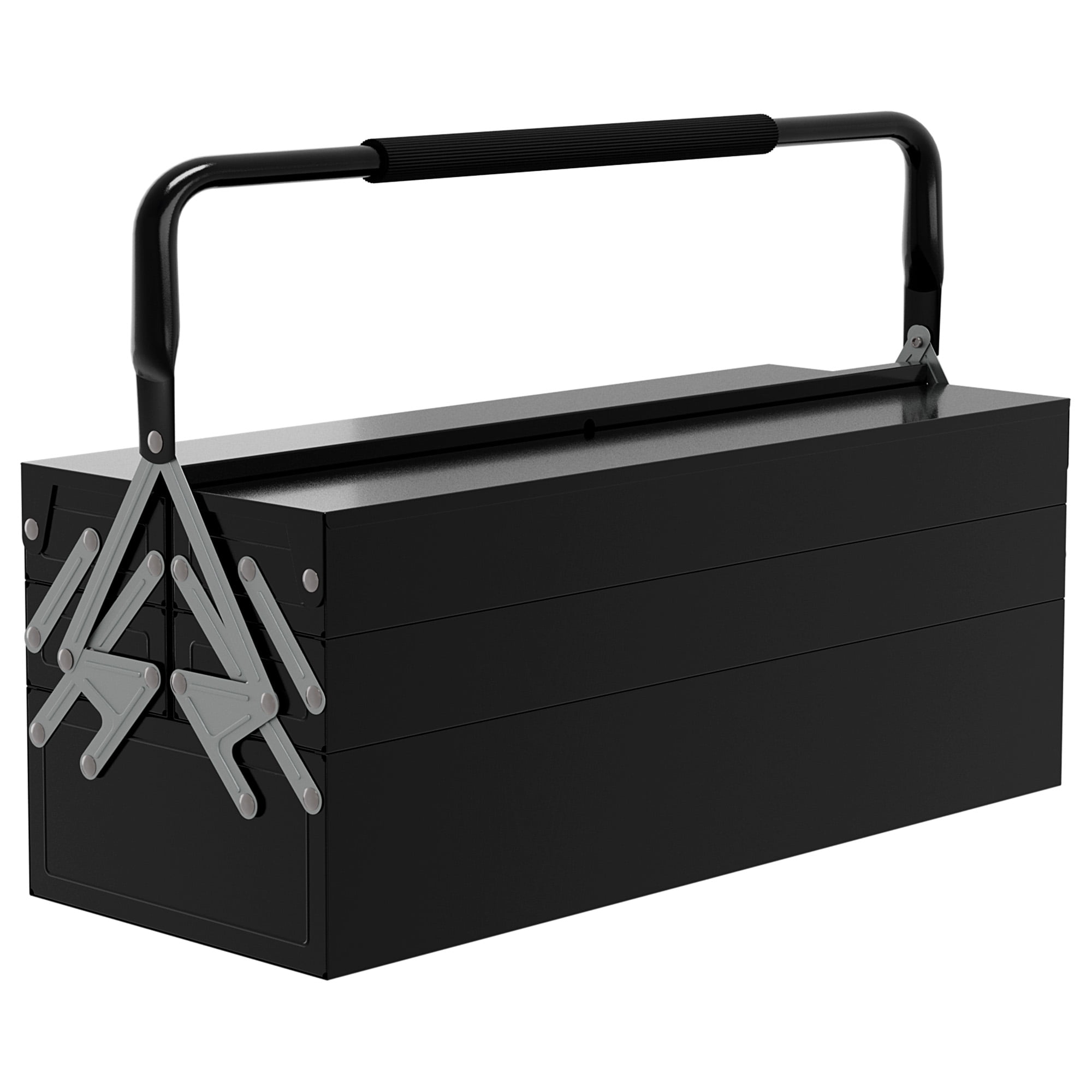 DURHAND Coffre à Outils en Métal Portable Armoire à Outils en Acier avec Poignée, Noir