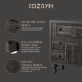 thumbnail image 4 of COZAYH Farmhouse 3 Drawer Home Bedroom Dresser with Geometric Pattern, Black, 4 of 10